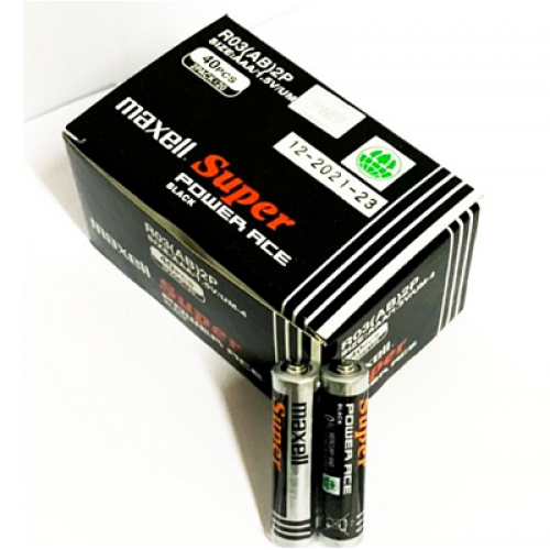 Pin AAA Maxell R03P - vỉ 2 viên (hộp 40 viên)